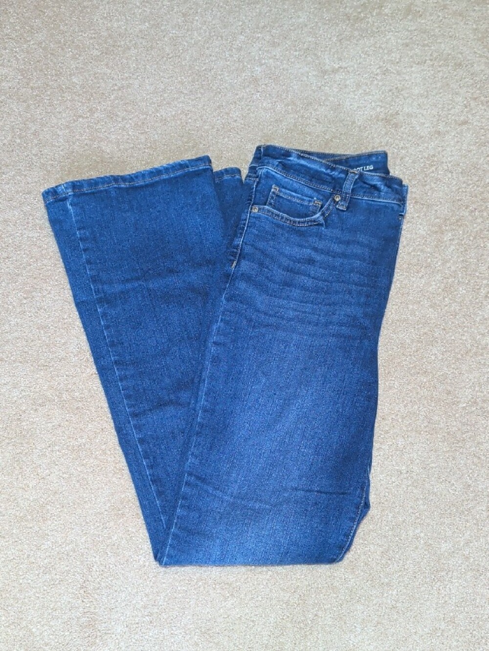 Style & Co. Boot Leg Jeans in Dark Blue Denim